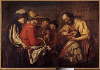 Gerrit Van Honthorst (1590-1656) tarafından yapılan diş çektirme tablosu by Gerrit van Honthorst