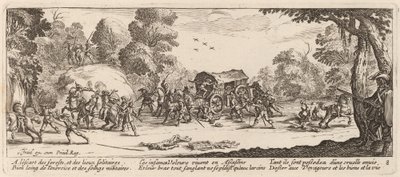 Bir Koça Saldırı by Gerrit van Schagen after Jacques Callot
