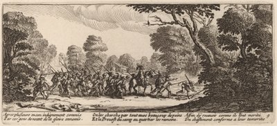 Suçlu Askerlerin Keşfi by Gerrit van Schagen after Jacques Callot