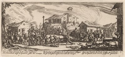 Köyün Yağmalanması ve Yakılması by Gerrit van Schagen after Jacques Callot