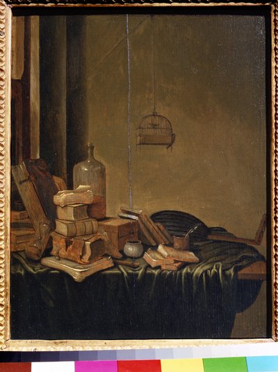Kitaplarla natürmort. Gerrit van Vucht