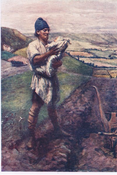 George Harrap and Company tarafından yayınlanan Faerie Queen'den Hikayeler, "Tarladaki bir karıkta sabancı seni buldu" by Gertrude E. Demain (after) Hammond