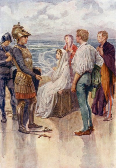 Artegall'ın Yargısı (renkli lito) by Gertrude E. Demain (after) Hammond
