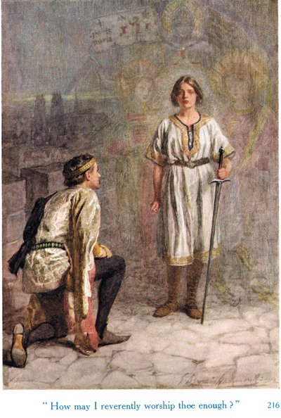 George Harrap & Son tarafından yayınlanan "Shakespeare'in İngiliz Krallarının Öyküleri"nden "Nasıl saygıyla sana yeterince ibadet edebilirim?" by Gertrude E. Demain Hammond