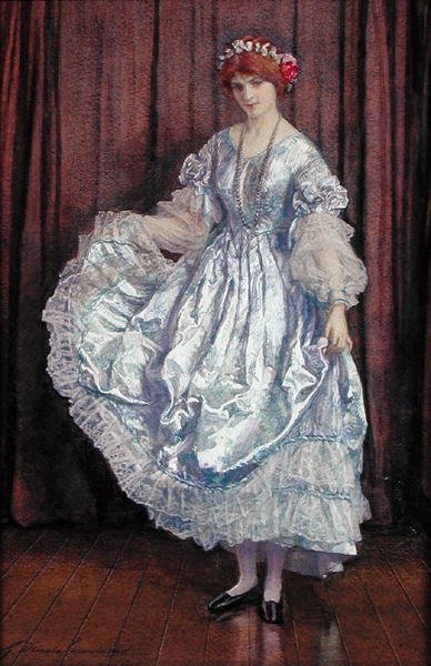 Gümüş Elbise (kağıt üzerine suluboya) by Gertrude E. Demain Hammond