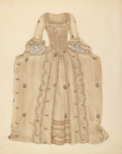Brocade İpek Elbise, c. 1939. by Gertrude Lemberg