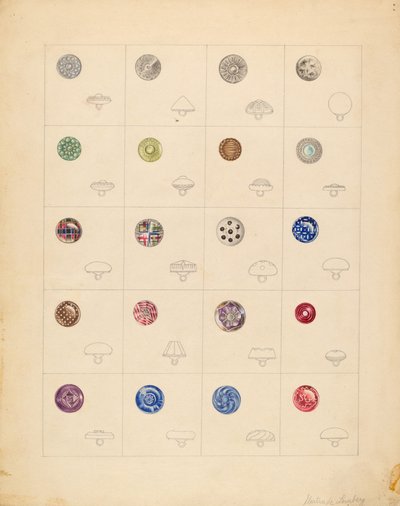 Düğmeler, ç. 1937. by Gertrude Lemberg