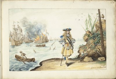 Musa, Harwich sahilinde by Gesina ter Borch (signed by artist)