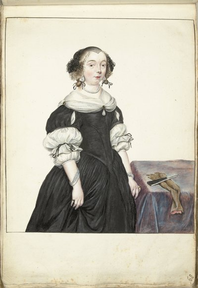 bir kadın portresi by Gesina ter Borch