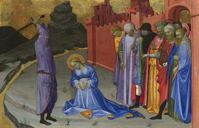 Aziz Margaret'in Kafasının Kesilmesi, c.1409 (kavak üzerinde yumurta tavuğu) by Gherardo Starnina