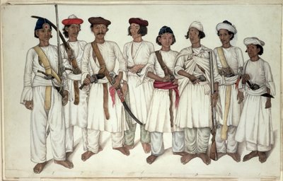 Sekiz Gurka, 1815 by Ghulam Ali Khan