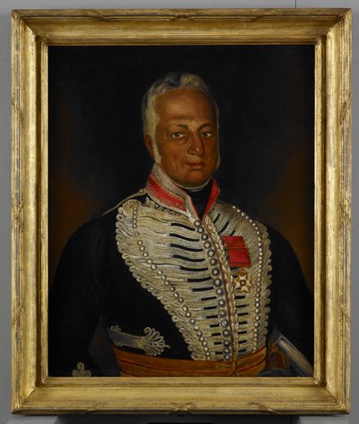 Yarbay James Skinner (1778-1841) c.1836 (tuval üzerine yağlı boya) by Ghulam Husayn Khan