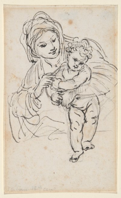 madonna ve çocuk by Giacinto Calandrucci