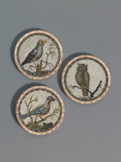 Üç düğme, c.1775 (altın ve mikromozaik) by Giacomo (workshop of) Raffaelli