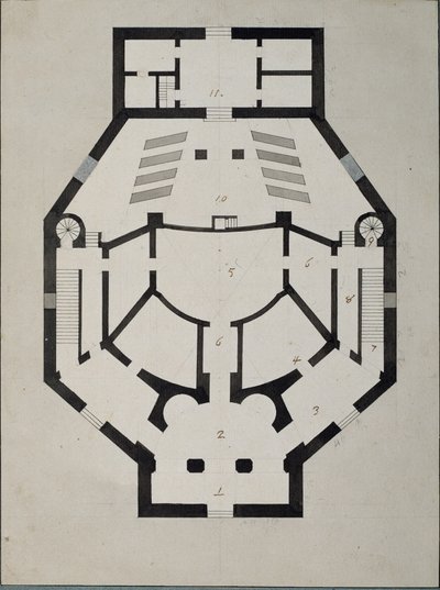 Üst Kat Planı by Giacomo Antonio Domenico Quarenghi