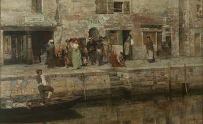 Gezgin müzisyenler, c.1881-83 (tuval üzerine yağlıboya) by Giacomo Favretto