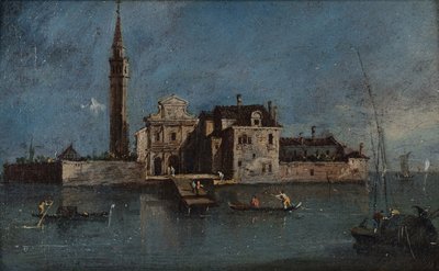Sant'Elena Adası c.1791 (Tuval üzerine yağlı boya) by Giacomo Guardi
