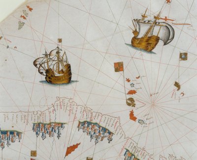 Bir Deniz Haritası, Kanarya Adaları detayı, 1564 by Giacomo Maggiolo