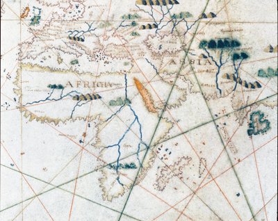 Avrupa ve Kuzey Afrika kıyıları (portulan by Giacomo Maggiolo
