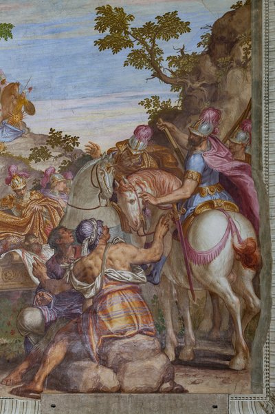 Darius'un cesedini bir manto ile örten Büyük İskender, Ana Salon by Giambattista (1526 78) Zelotti