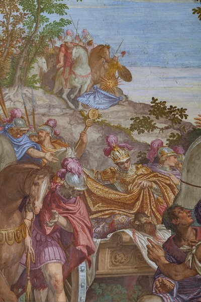 Darius'un cesedini bir manto ile örten Büyük İskender, Ana Salon by Giambattista (1526 78) Zelotti