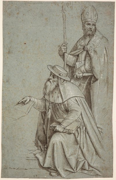 Aziz Hieronymus ve Aziz Augustine / Ambrose by Giambattista Moroni