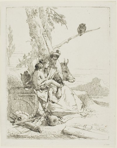 Doğulu Köylü Ailesi, Scherzi'den by Giambattista Tiepolo