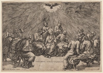 Pentekost by Gian Jacopo Caraglio, after Raphael