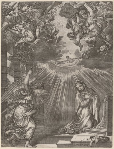 Duyuru by Gian Jacopo Caraglio after Titian