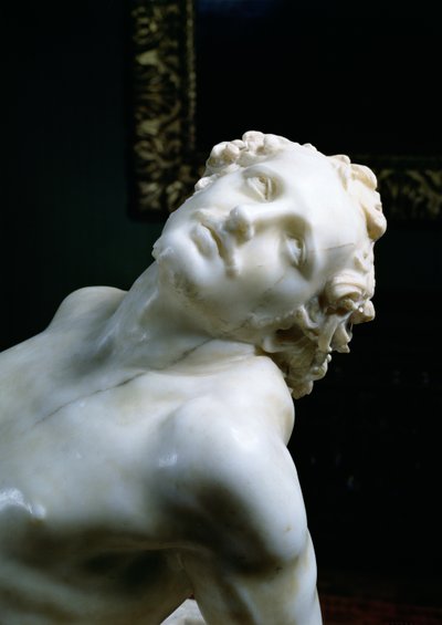 Aziz Lawrence Şehitliği, aziz başı detayı, 1613 mermer detayı 106230 by Gian Lorenzo Bernini