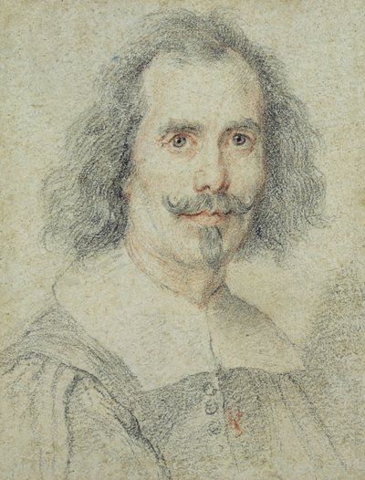 Sözde Otoportre, 17. yüzyıl (kağıt üzerinde renkli tebeşirler) by Gian Lorenzo Bernini