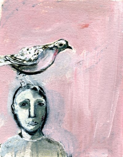 Ana Sayfa, 2017, (kağıt üzeri yağlı boya) by Gigi Sudbury
