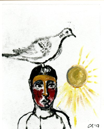 Eve Dönüş III, 2017, (kağıt üzerine yağlı boya) by Gigi Sudbury