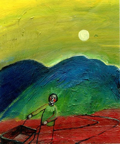 İhtiyacım Olan Her Şeye Sahiptim, 2003 (kağıt üzerinde yağlı boya) by Gigi Sudbury