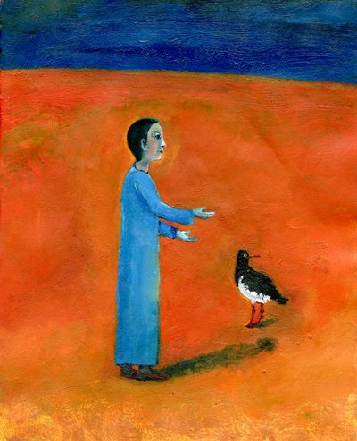 Oystercatcher, 2005, (kağıt üzerine yağlı boya) by Gigi Sudbury