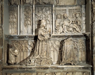 Gotik sanat: Juan de Padilla'nın Mezarı (1490-1521). Hidalgo ve Kastilya Toplulukları Savaşı'na katılımıyla tanınan devrimci Kastilya. SILOE'li Gil'in mermer heykeli (1486-1501), 1500 dolaylarında. Burgos, Burgos Müzesi by Gil de Siloe