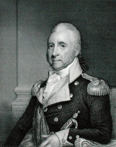Tümgeneral John Brooks (1752-1825), orijinalinin James Herring (1794-1867) tarafından kopyalanmasından sonra Asher Brown Durand (1796-1886) tarafından oyulmuş (gravür) by Gilbert (after) Stuart