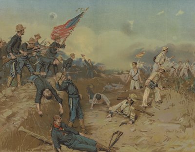 Santiago, Küba, İspanyol-Amerikan savaşı öncesi siperlerde by Gilbert Gaul