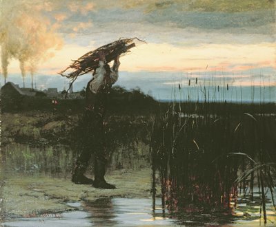 Alacakaranlıkta Sopa taşıyan adam, 1879 by Gilbert Gaul
