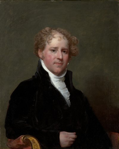 Charles Davis (1777-1821), c.1808-09 (ahşap panel üzerine yağlı boya) by Gilbert Stuart