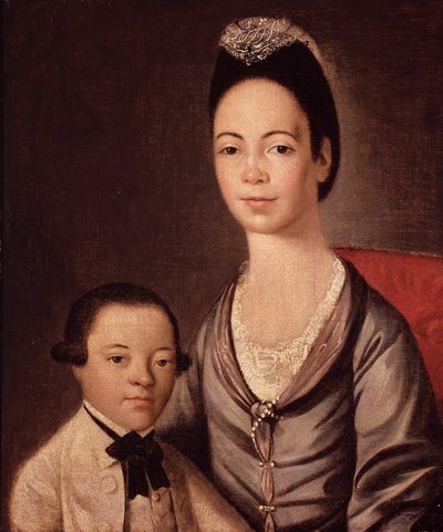 Bayan Aaron Lopez ve oğlu Joshua by Gilbert Stuart