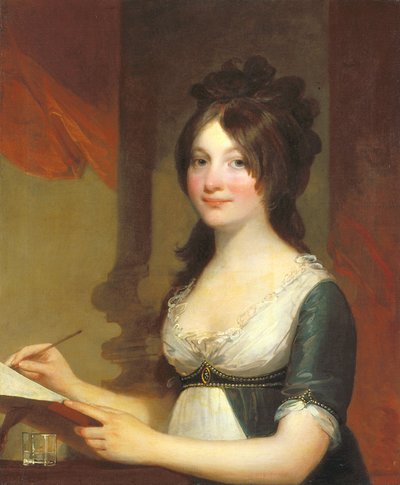 Genç Bir Kadının Portresi (tuval üzerine yağlıboya) by Gilbert Stuart