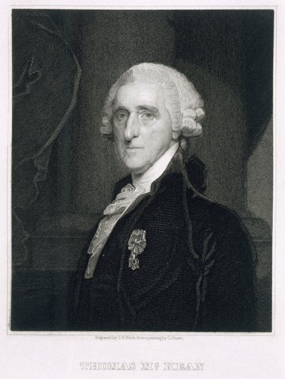 Thomas B. Welch (1814-74) tarafından oyulmuş Thomas McKean portresi by Gilbert Stuart