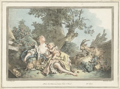 Uyuyan Çoban ve Uyuyan Amor by Gilles Antoine Demarteau