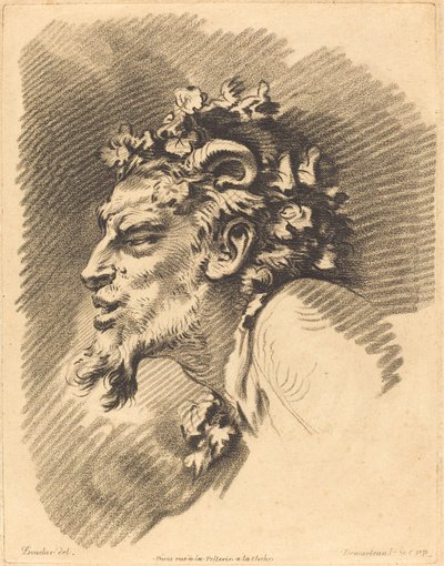 Bir Faun Başkanı by Gilles Demarteau, the Elder after François Boucher