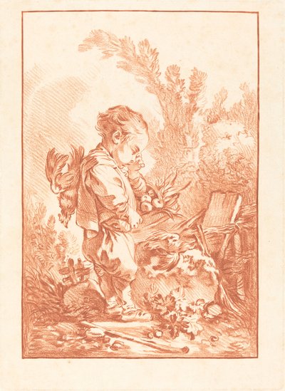 Çapulcu (Hırsız) by Gilles Demarteau, the Elder after François Boucher