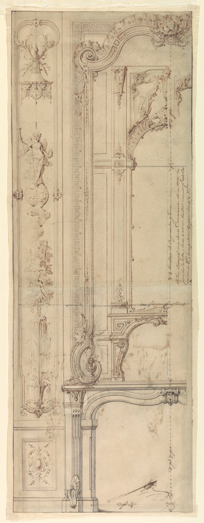 Hotel de Pomponne, Place des Victoires, Paris için Baca Mantelleri Tasarımları by Gilles Marie Oppenord