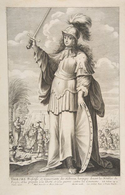 Deborah, 1647. Yaratıcılar: Gilles Rousselet, Abraham Bosse. by Gilles Rousselet and Abraham Bosse