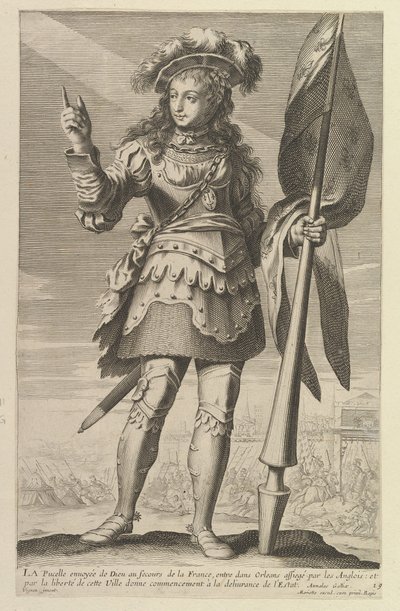 Orleans Hizmetçisi, 1647. Yaratıcılar: Gilles Rousselet, Abraham Bosse. by Gilles Rousselet and Abraham Bosse