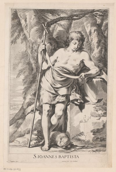 Vaftizci Yahya, personel ve kuzu ile by Gilles Rousselet